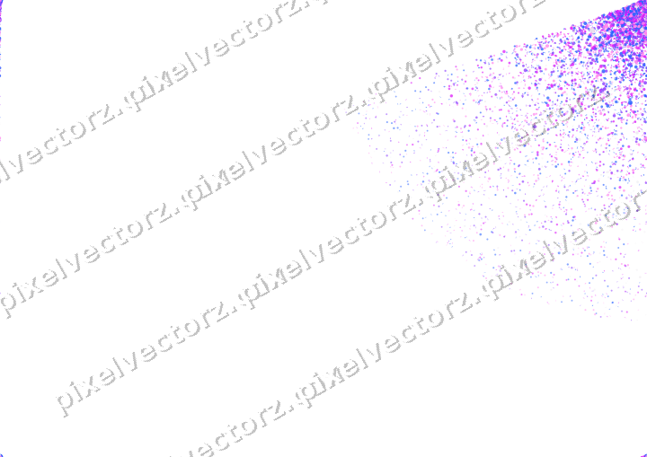 Nahtloser Glitzerfächer in Violett und Blau auf transparentem Grund