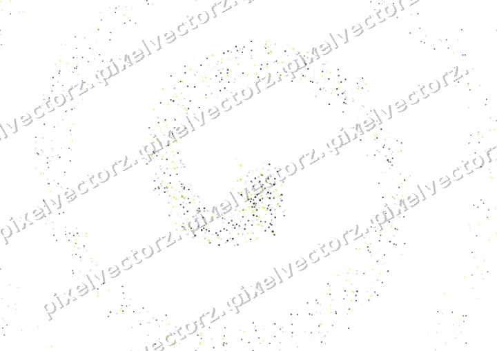 Nahtlose Glitzerspirale in Gelb und Grau auf transparentem Grund