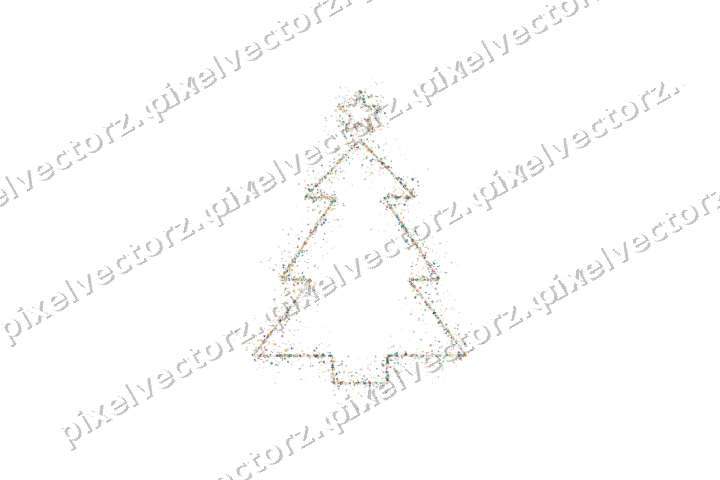 Nahtloser Glitzer-Weihnachtsbaum in Bernstein auf transparentem Grund