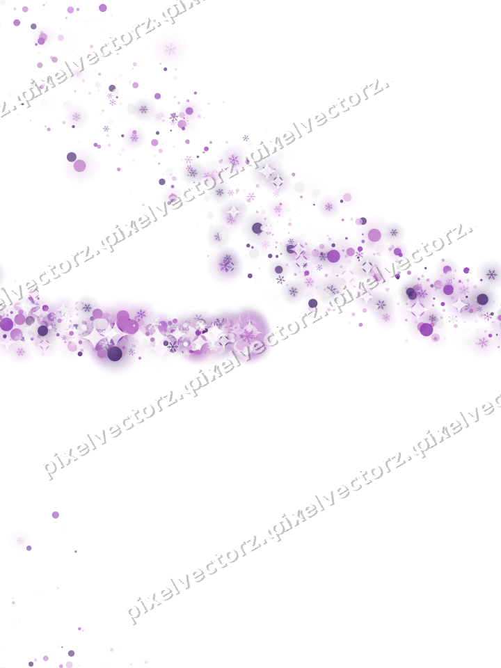 Nahtloser Sternenschweif in Violett auf transparentem Grund