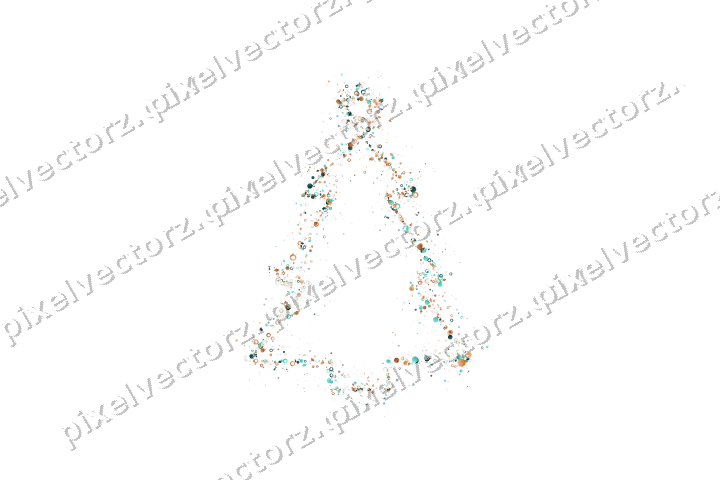 Nahtloser Glitzer-Weihnachtsbaum in Orange auf transparentem Grund