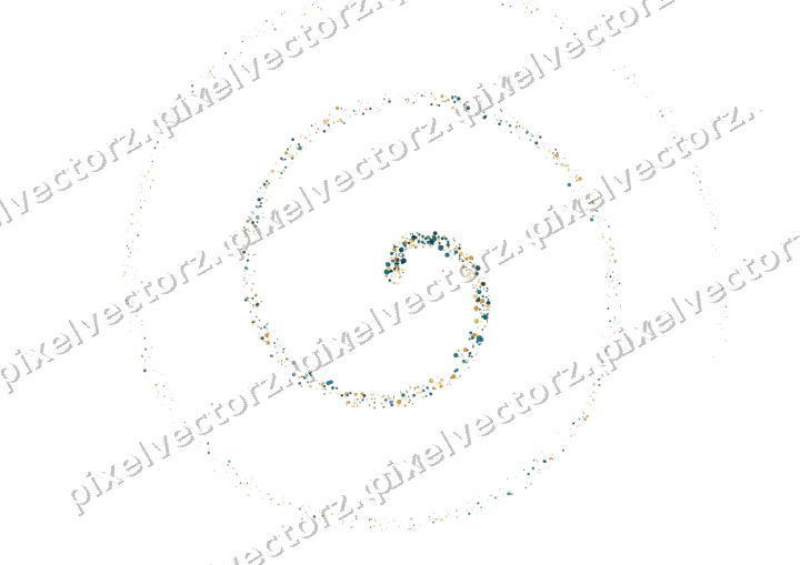 Nahtlose Glitzerspirale in Bernstein auf transparentem Grund