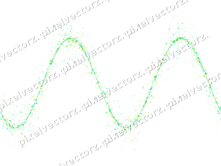 Nahtlose Glitzerwelle in Grün und Limette auf transparentem Grund