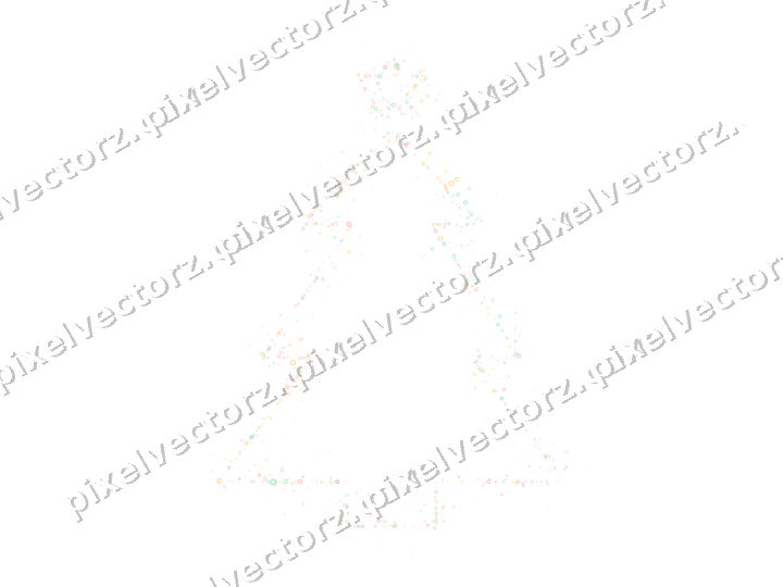 Nahtloser Glitzer-Weihnachtsbaum aus Ringen auf transparentem Grund