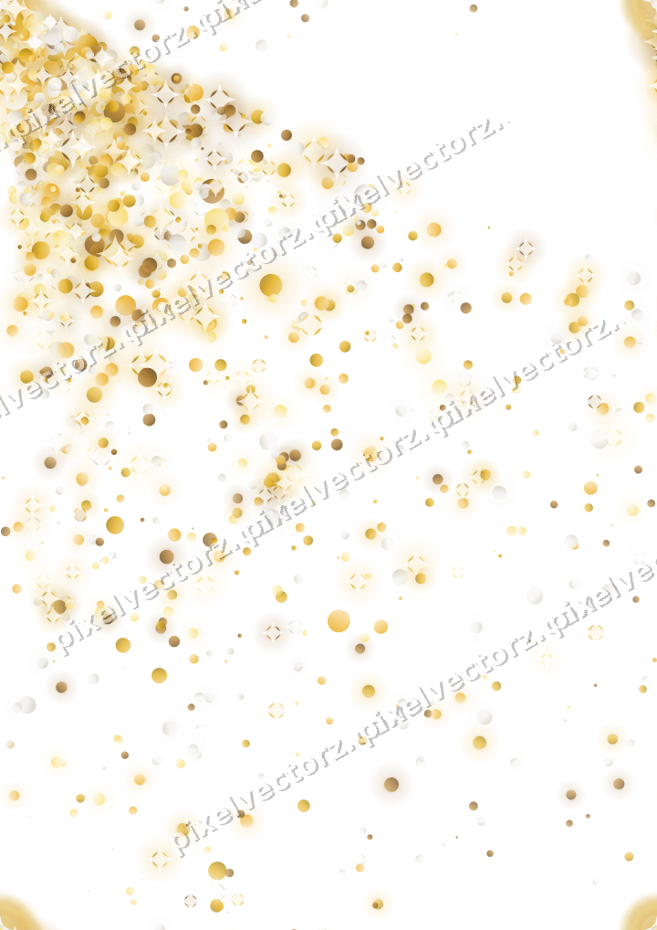 Nahtloser Glitzerfächer aus Punkten auf transparentem Grund