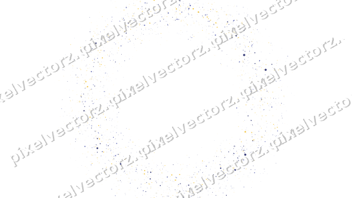 Nahtloser Glitzerkranz in Dunkelblau auf transparentem Grund