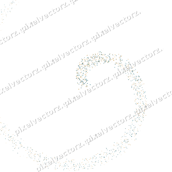 Nahtlose Glitzerspirale in Bernstein auf transparentem Grund
