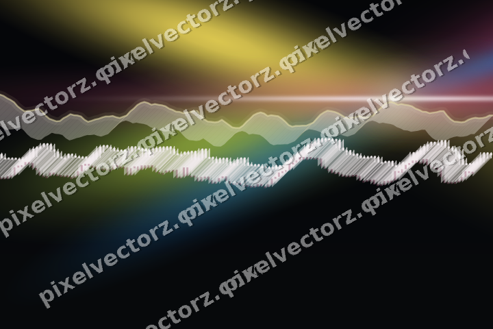 Leuchtender Neon Diagramm Hintergrund in Limette und Bernstein