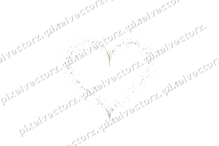 Nahtloses Glitzerherz aus Sternen und Tropfen auf transparentem Grund