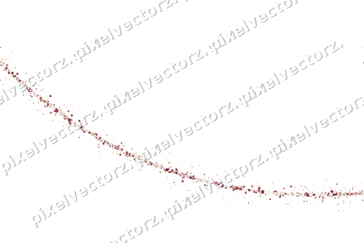 Nahtloser Glitzerbogen in Dunkelrosa und Rot auf transparentem Grund