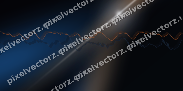 Leuchtender Neon Diagramm Hintergrund in Blau und Orange
