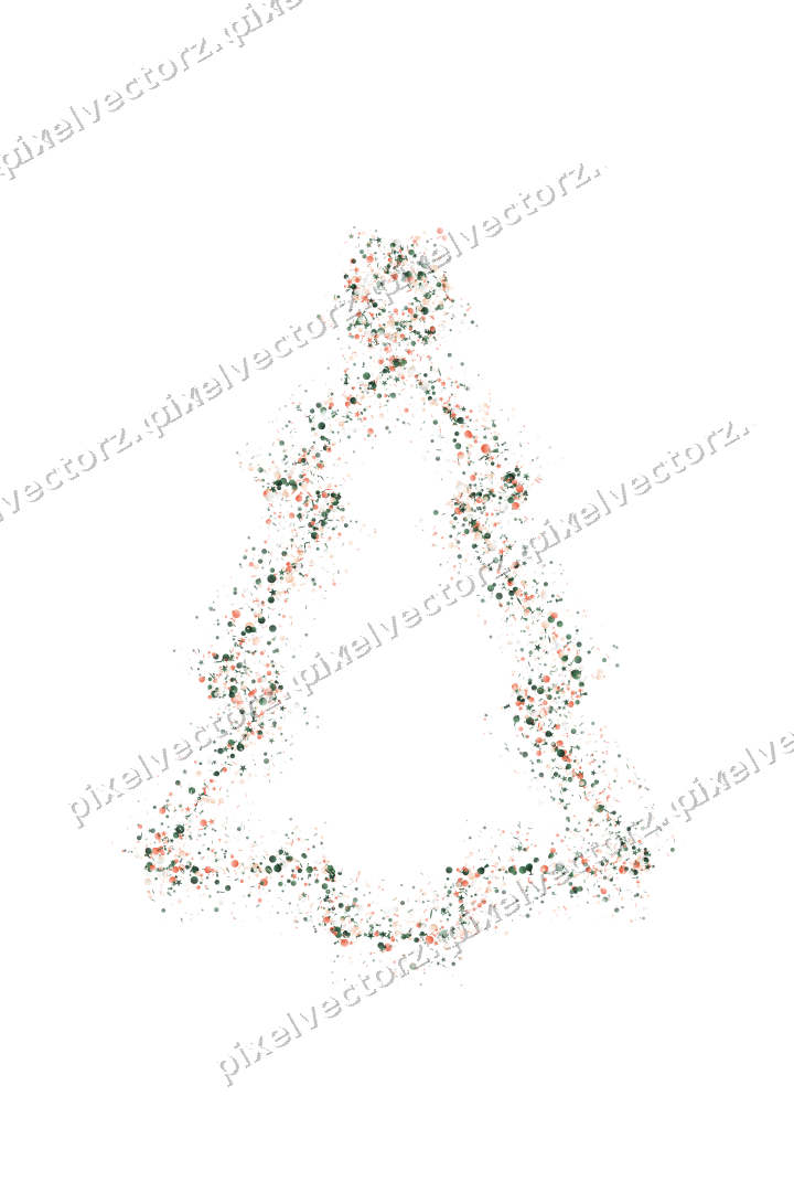 Nahtloser Glitzer-Weihnachtsbaum in Dunkelgrün auf transparentem Grund