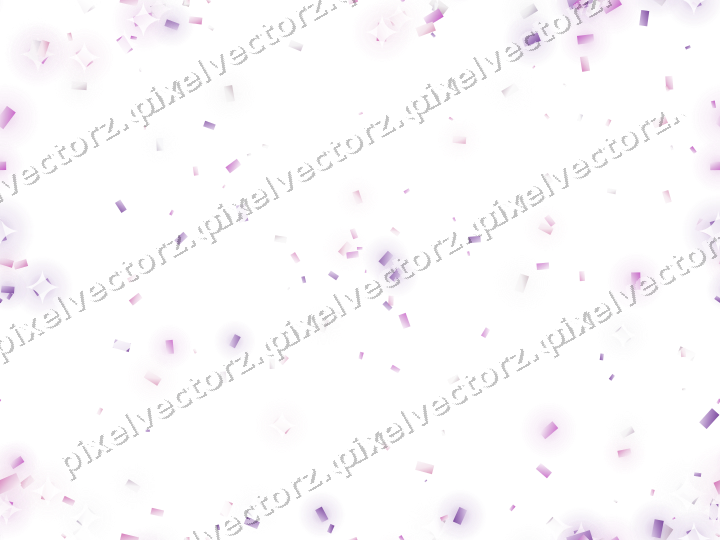 Nahtlose Glitzervignette aus Konfetti auf transparentem Grund