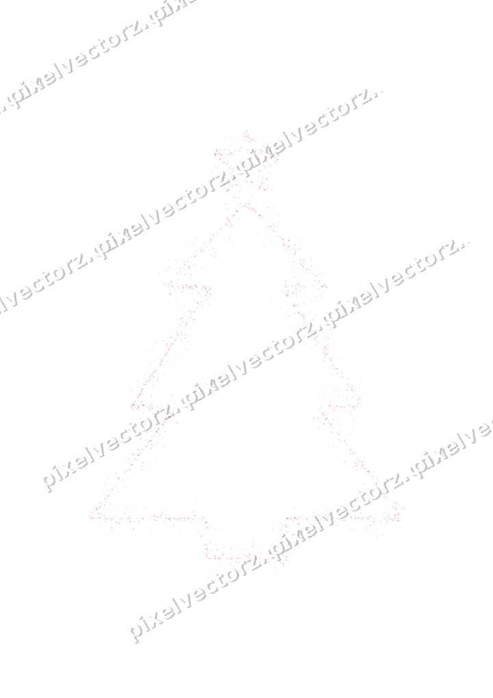 Nahtloser Glitzer-Weihnachtsbaum in Blassrosa auf transparentem Grund