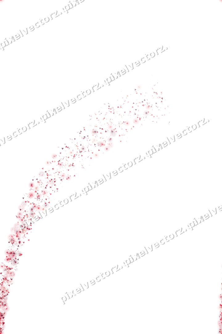 Nahtloser Sternenschweif in Rosa und Rot auf transparentem Grund