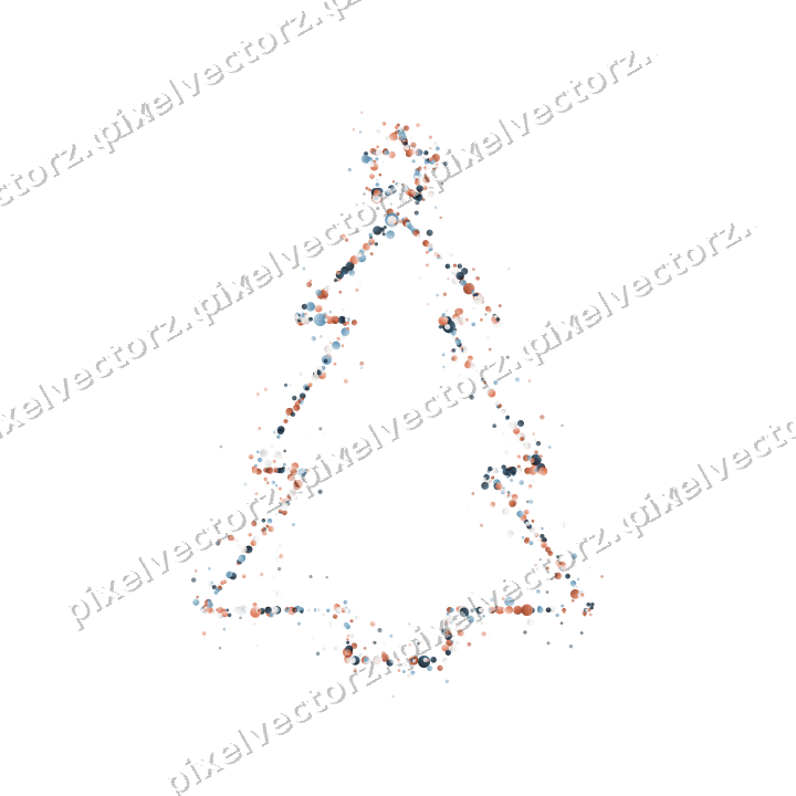 Nahtloser Glitzer-Weihnachtsbaum aus Punkten auf transparentem Grund