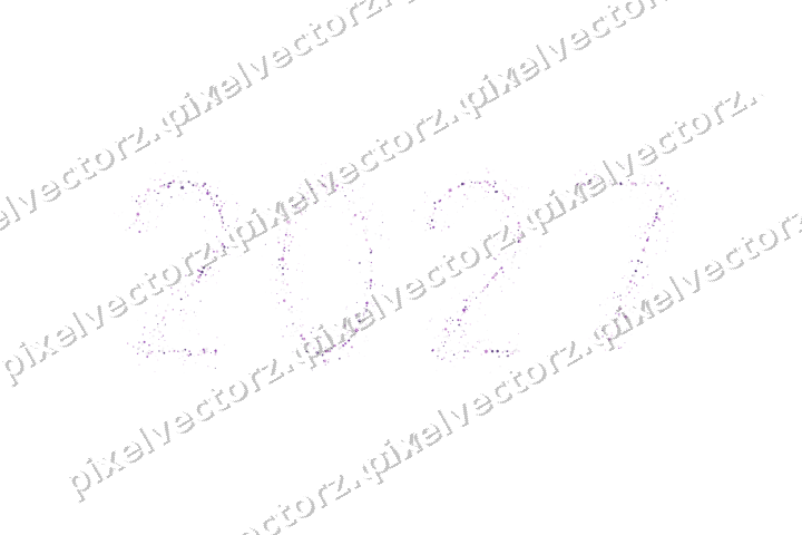 Nahtlose Glitzerzahl 2027 aus Sternen auf transparentem Grund