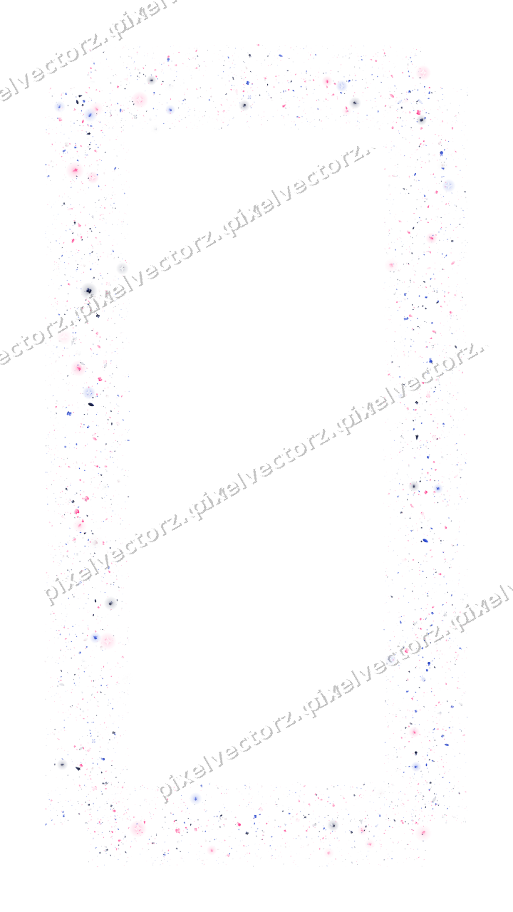 Nahtloser Glitzerrahmen in Rosa und Blau auf transparentem Grund