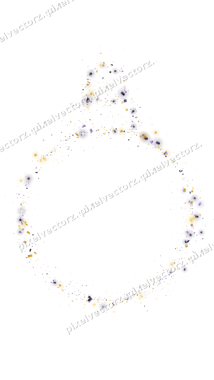 Nahtlose Glitzerkugel in Bernstein und Violett auf transparentem Grund