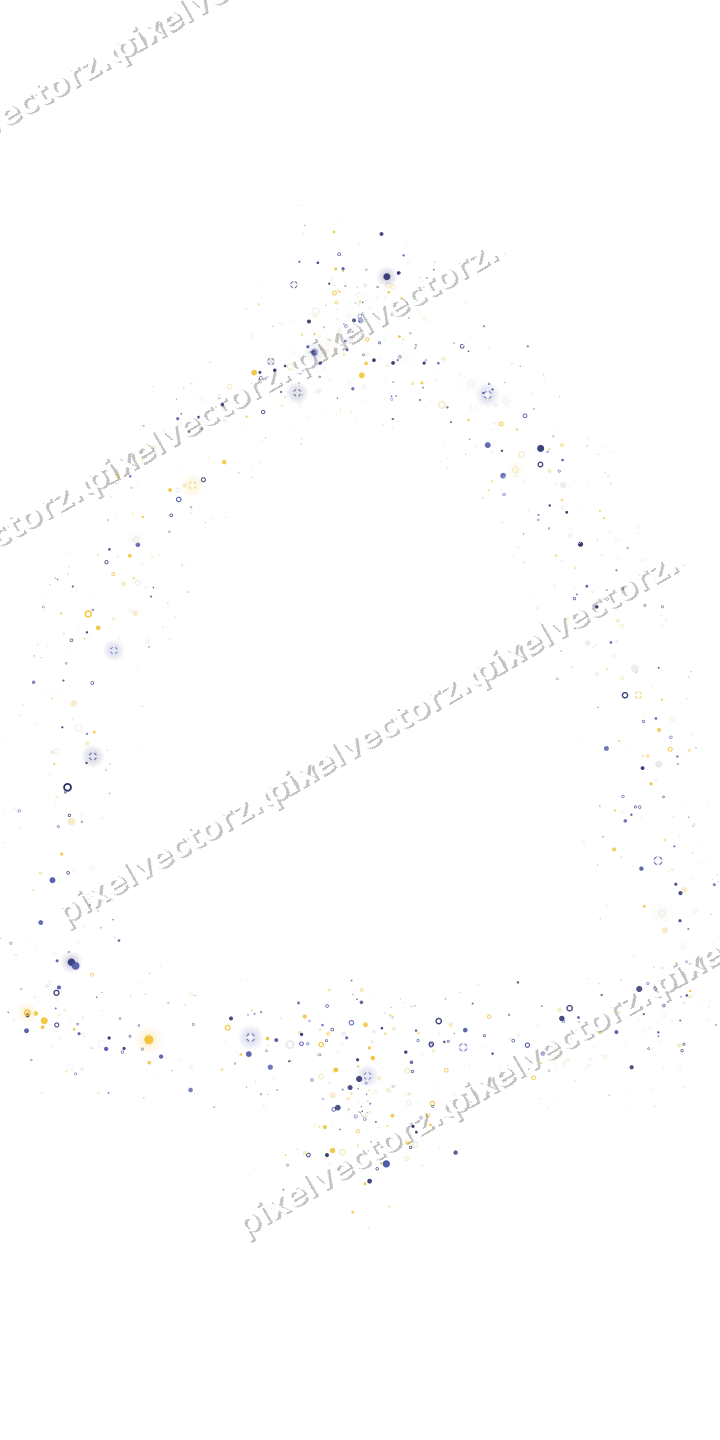 Nahtlose Glitzerglocke aus Punkten und Ringen auf transparentem Grund