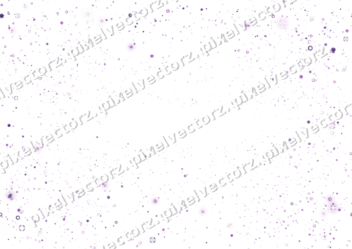 Nahtlose Glitzervignette in Violett auf transparentem Grund