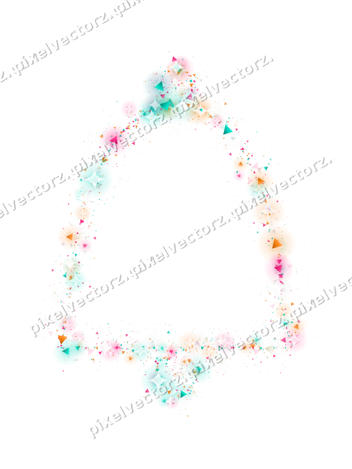 Nahtlose Glitzerglocke aus Dreiecken in Rosa auf transparentem Grund