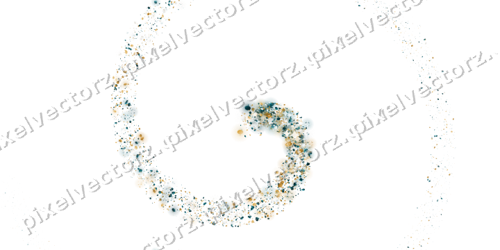 Nahtlose Glitzerspirale in Bernstein auf transparentem Grund
