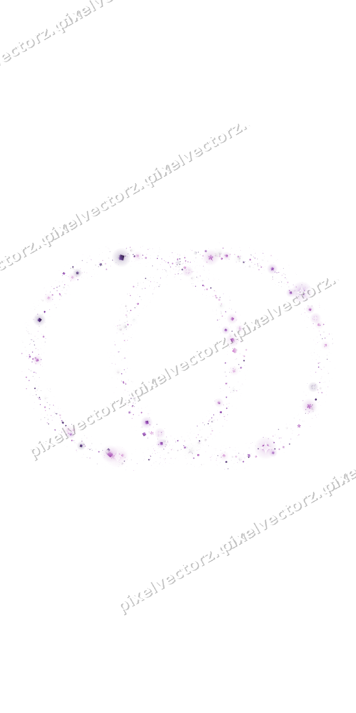 Nahtlose Glitzer-Eheringe in Violett auf transparentem Grund