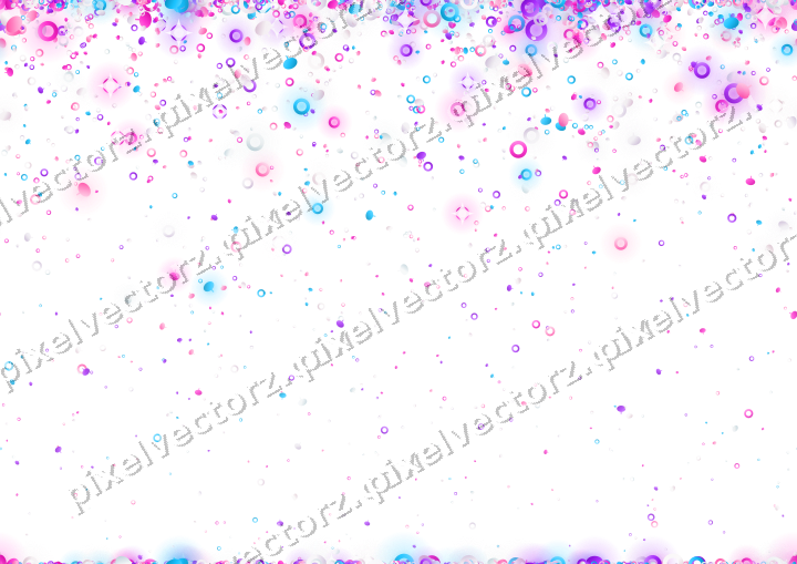 Nahtloser Glitzerregen in Magenta und Violett auf transparentem Grund