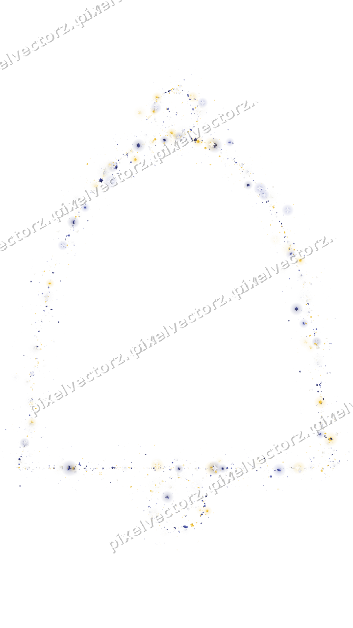 Nahtlose Glitzerglocke in Dunkelblau auf transparentem Grund