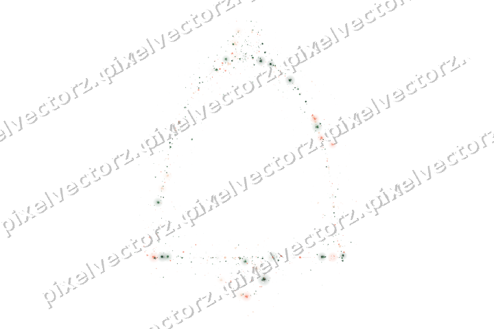 Nahtlose Glitzerglocke in Dunkelgrün und Rot auf transparentem Grund