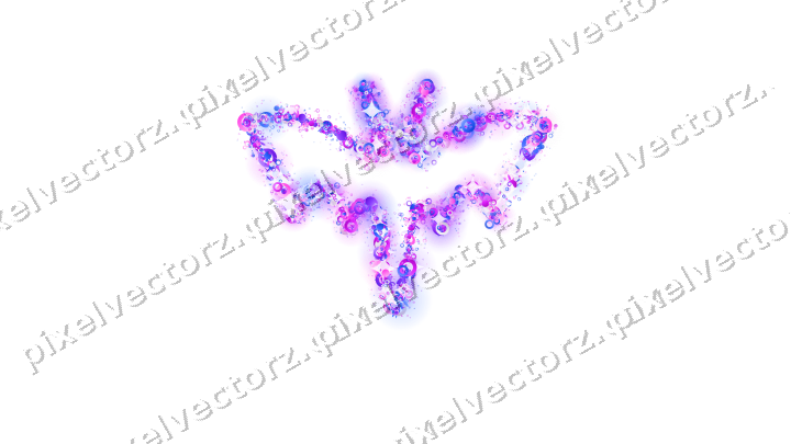 Nahtlose Glitzer-Fledermaus in Violett auf transparentem Grund