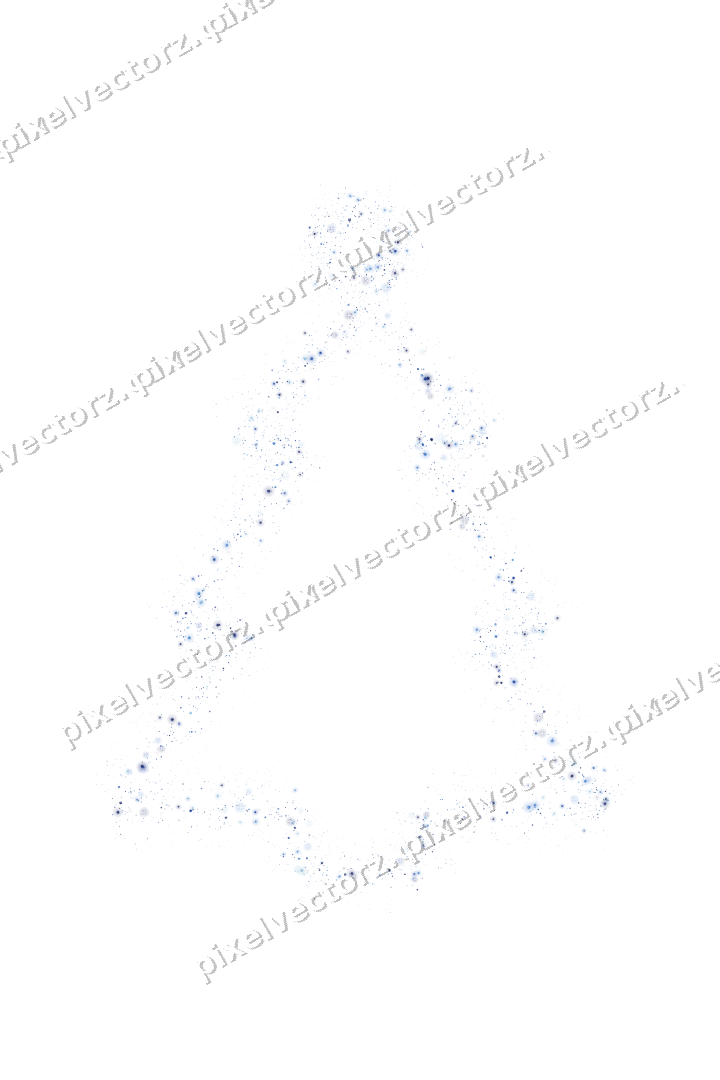 Nahtloser Glitzer-Weihnachtsbaum in Blau auf transparentem Grund