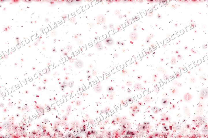 Nahtloser Glitzeraufstieg aus Konfetti in Rosa auf transparentem Grund