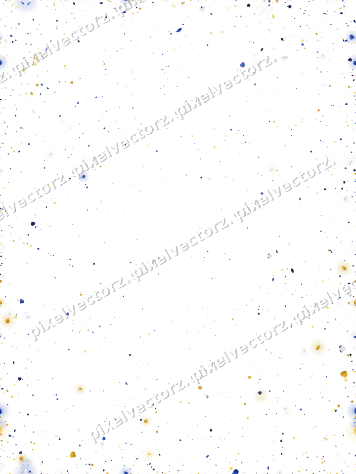 Nahtlose Glitzervignette in Bernstein und Blau auf transparentem Grund