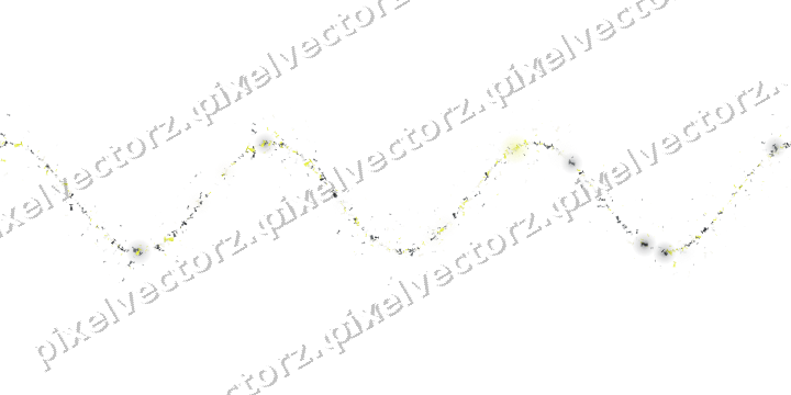 Nahtlose Glitzerwelle aus Sektgläsern in Gelb auf transparentem Grund