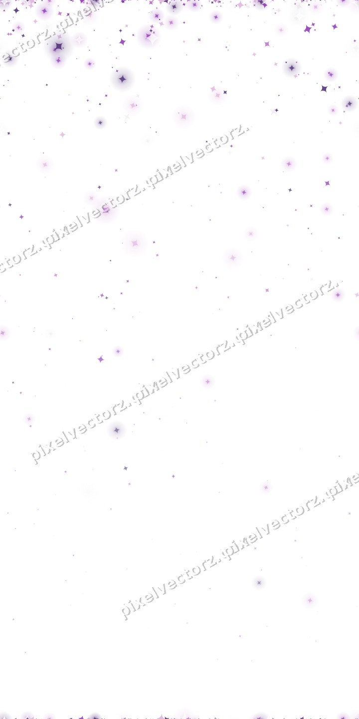 Nahtloser Glitzerregen aus Funken in Violett auf transparentem Grund