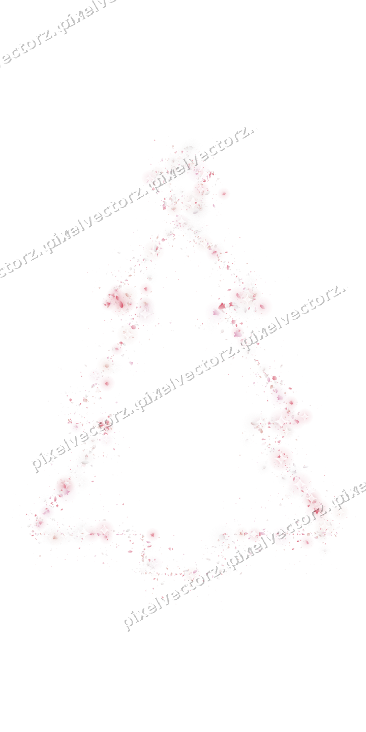 Nahtloser Glitzer-Weihnachtsbaum in Blassrosa auf transparentem Grund
