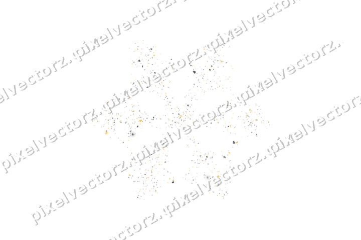 Nahtlose Glitzer-Schneeflocke aus Glocken auf transparentem Grund