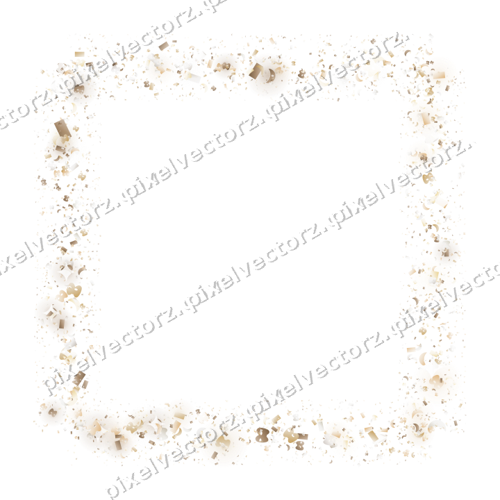 Nahtloser Glitzerrahmen in Bernstein auf transparentem Grund