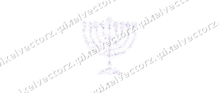 Nahtloser Glitzer-Leuchter in Violett und Blau auf transparentem Grund
