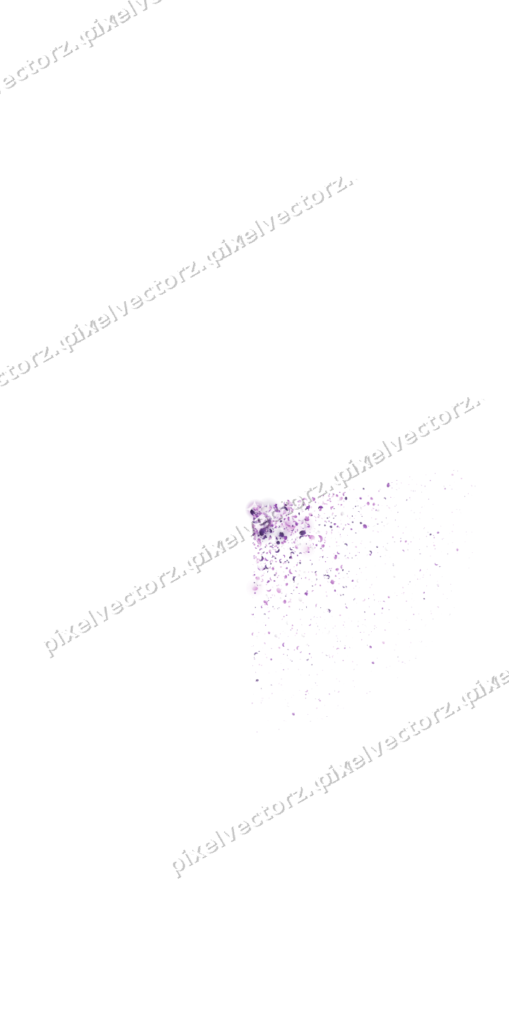 Nahtloser Glitzerfächer in Violett auf transparentem Grund
