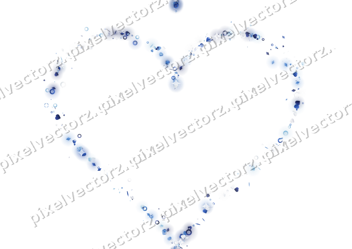 Nahtloses Glitzerherz aus Herzen und Ringen auf transparentem Grund