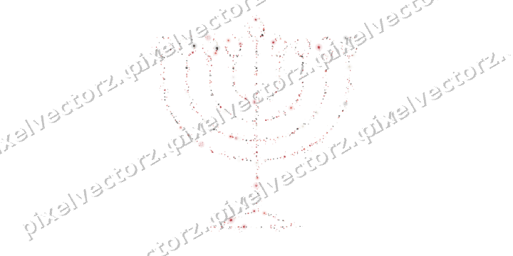Nahtloser Glitzer-Leuchter aus Blüten in Rot auf transparentem Grund