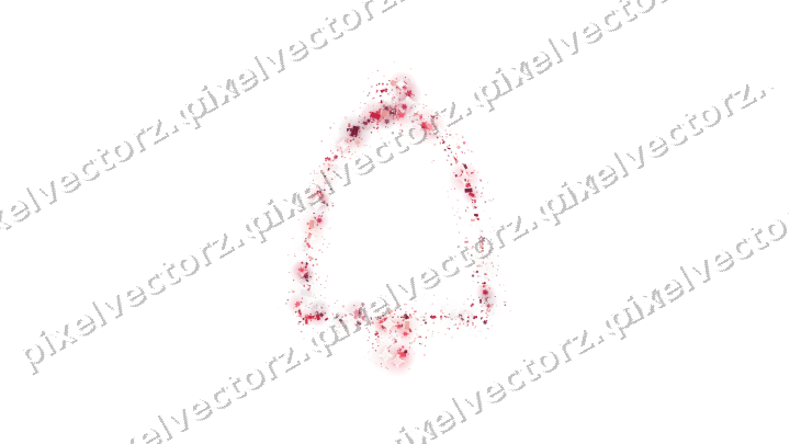 Nahtlose Glitzerglocke in Rosa und Rot auf transparentem Grund