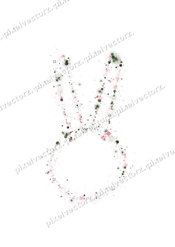 Nahtloser Glitzer-Osterhase in Rosa auf transparentem Grund