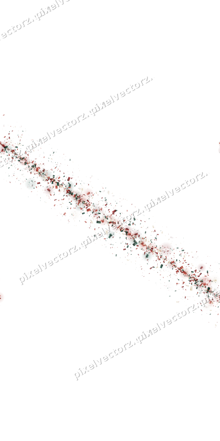 Nahtloses Glitzerband aus Konfetti auf transparentem Grund