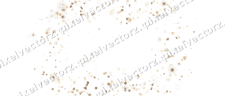 Nahtloser Glitzerkranz aus Herzen und Punkten auf transparentem Grund