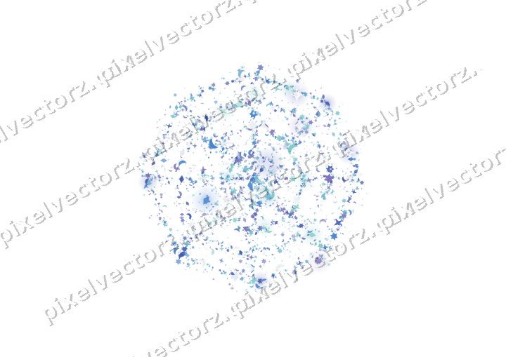 Nahtloses Glitzer-Spinnennetz in Blau auf transparentem Grund