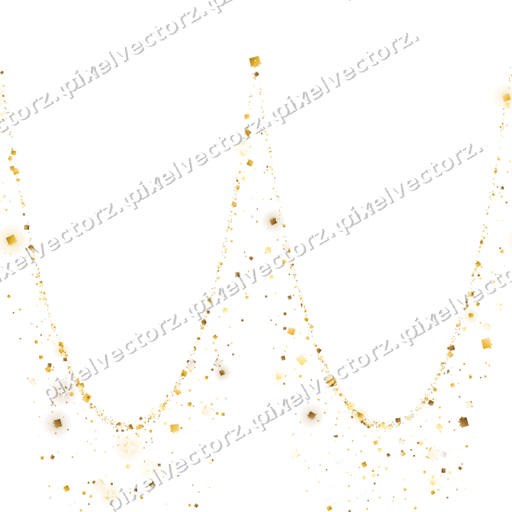 Nahtlose Glitzergirlande aus Geschenken auf transparentem Grund